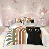 Homewish Cute Duck Duvet Cover SetCartoon Animal Bedding SetOrange Black Bed Set For Boys GirlsUltra Soft Home Decor