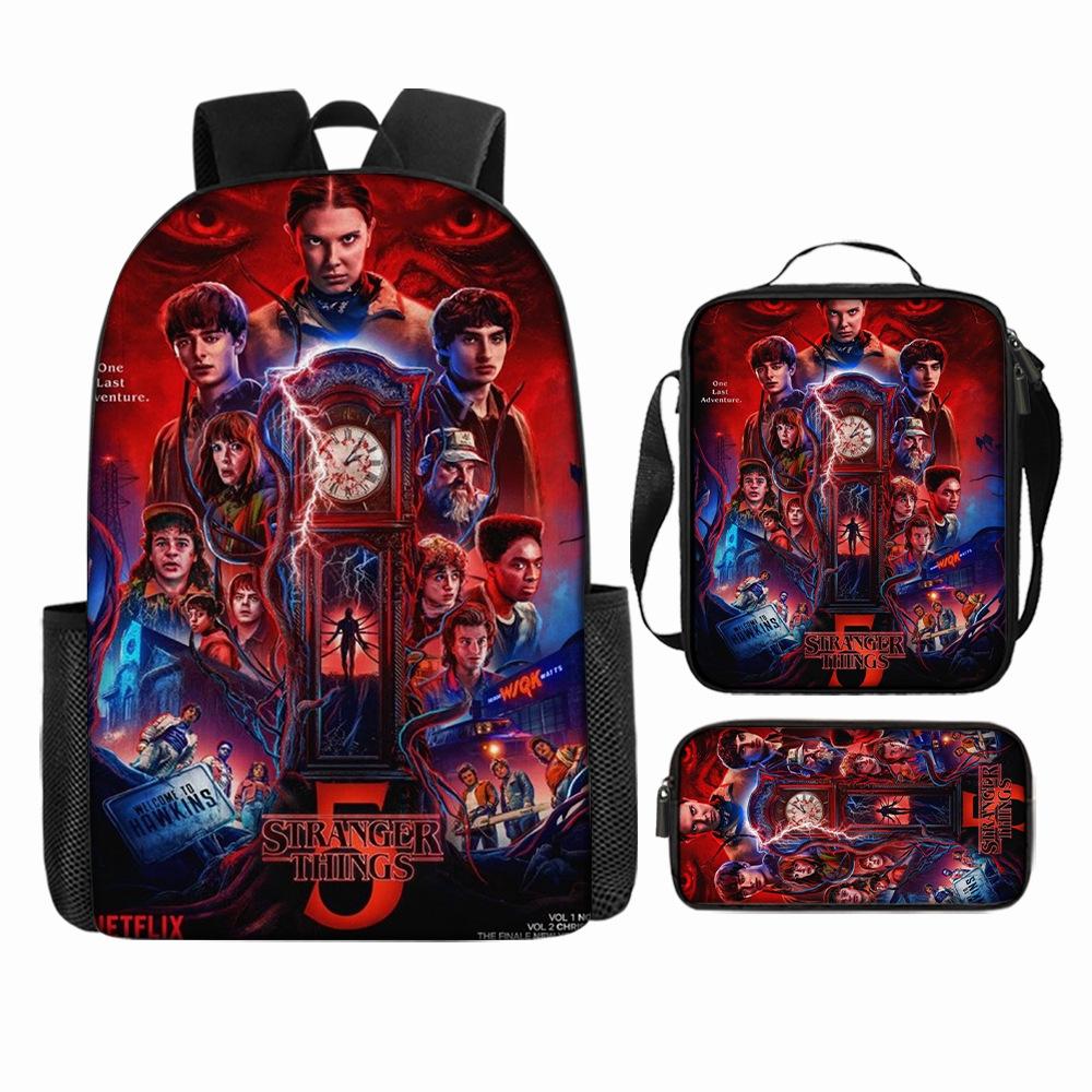 Stranger Things5 Rucsac pentru copii+geantă de umăr+etui pentru creioane KTB