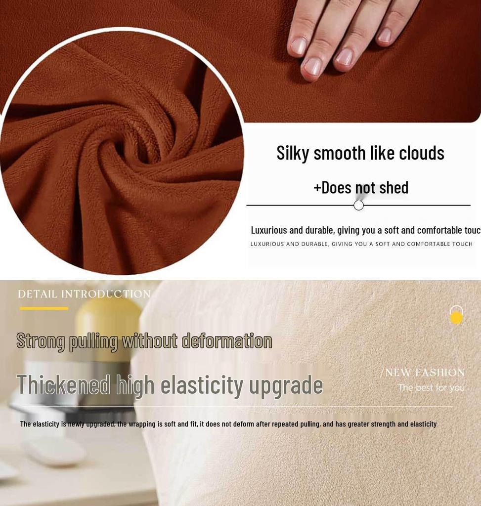 Funda para Silla Gaming de Terciopelo Zorro Plateado - Ajuste Elástico Universal para las Cuatro Estaciones con Protección para Reposabrazos