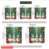 2pcs 2D Flat Printing Merry Christmas Curtain Cute Snowmen Christmas Poinsettia Festive Polyester Without Electricity 0 for