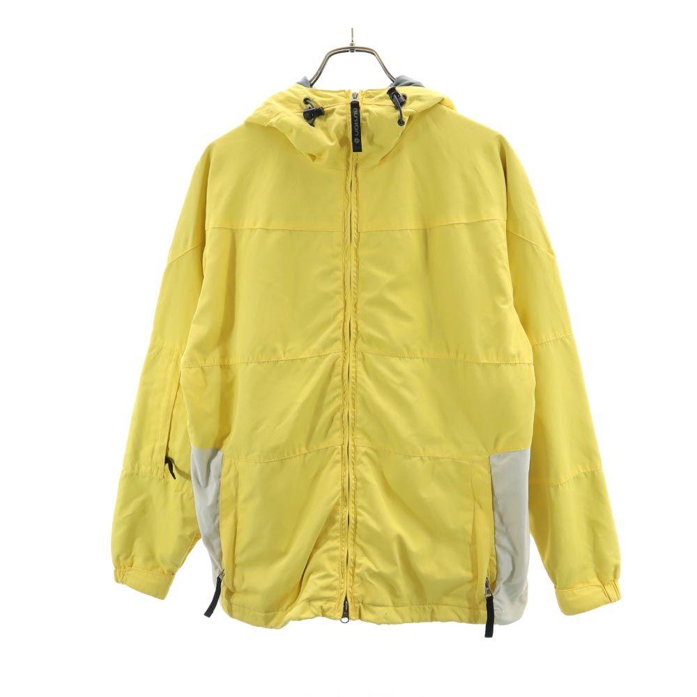 

BURTON snow board Wear S yellow Nylon jacket with hood and mesh lining Women Used