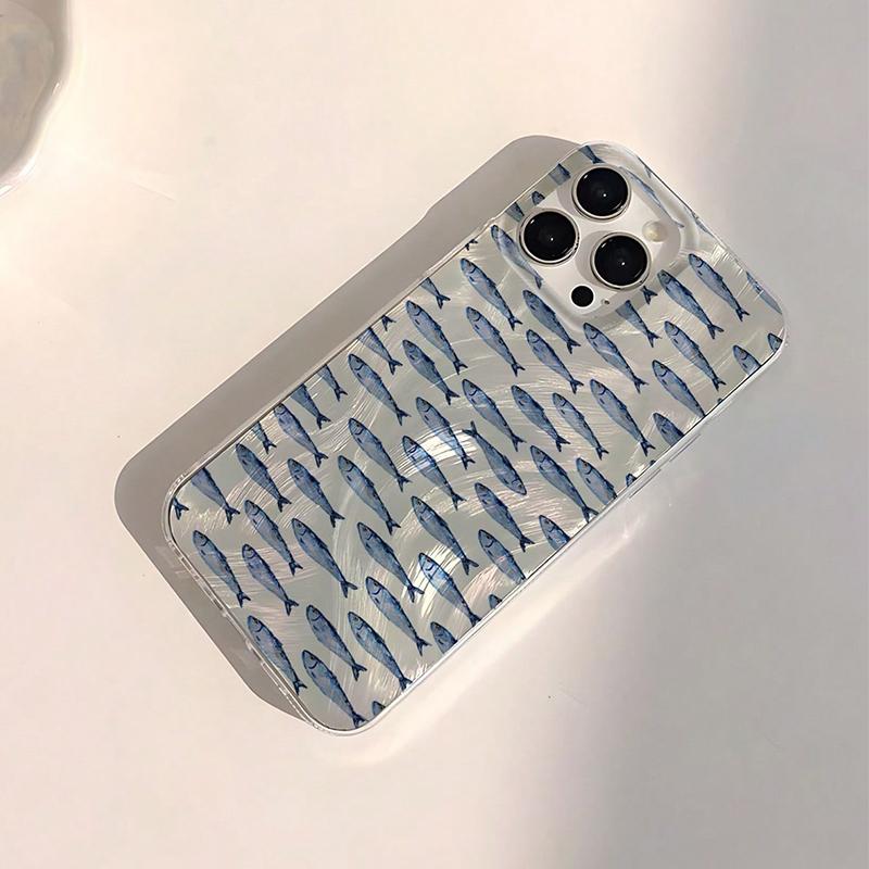 Minimalist Fish Pattern Phone Case For Samsung Galaxy A56 A55 A54 A53 A36 A26 A16 A15 5G S26 Ultra S25 FE S24 Plus S23 S22 Cover