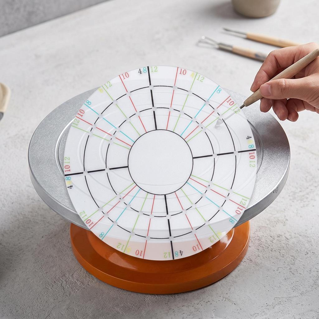 Pottery Circle Divider MultiFunctional Marking Guide Acrylic Clay Division Tool Sculpting Turntable