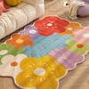 Luxurious Plush Floral Area Rug - High-Pile, Non-Slip,Carpet for Living Room & Bedroom - Festive & Easy-Care, Indoor, Entryway, Porch Use