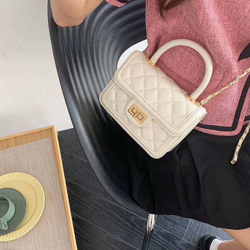 New Women's Bag Original Fashionable and Versatile Small Square Bag Trendy Small Fragrance Diamond Chain Bag One-shoulder Crossbody Bag