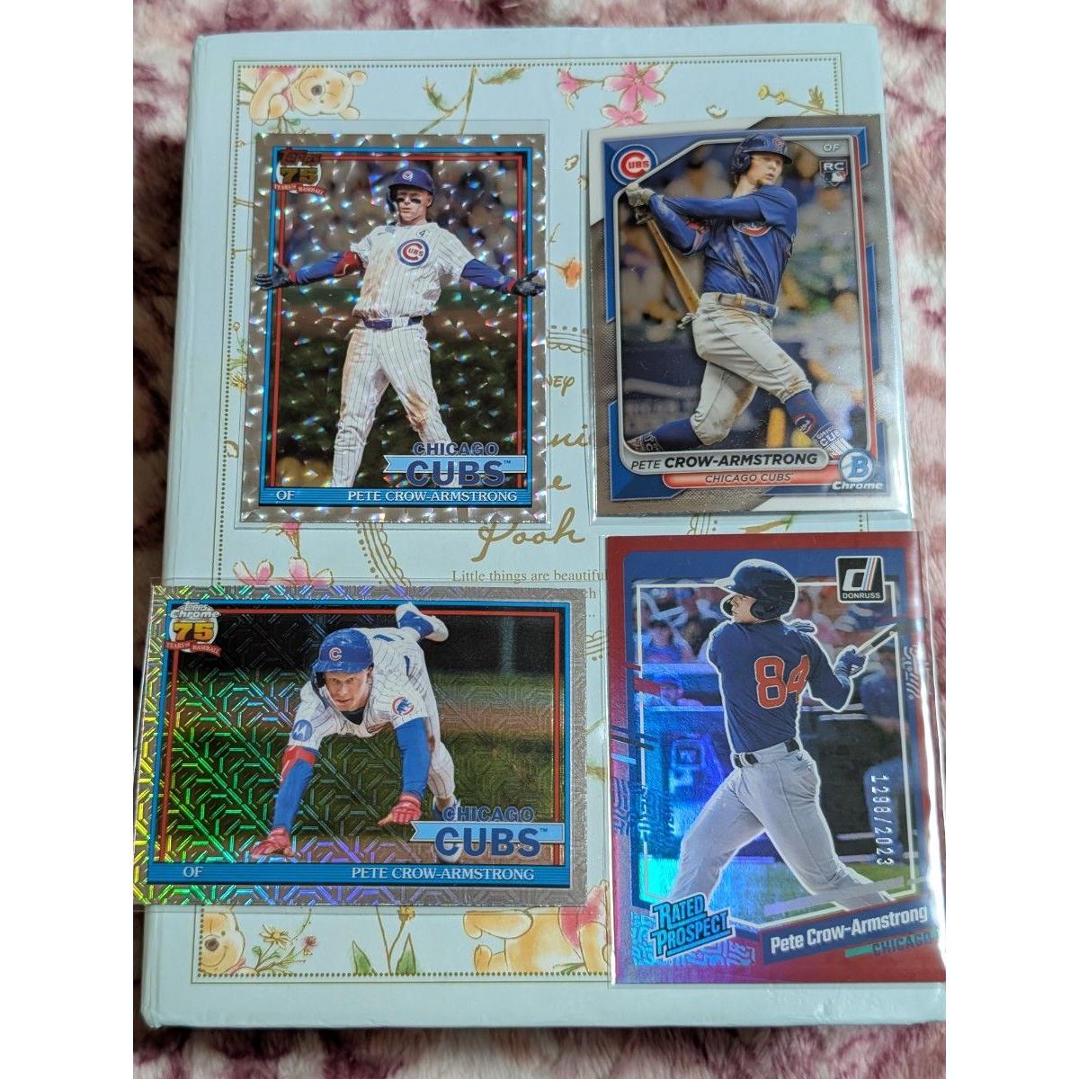 Used Topps A Pete Crow Armstrong 4 Piece Set Panini MLB Card RC