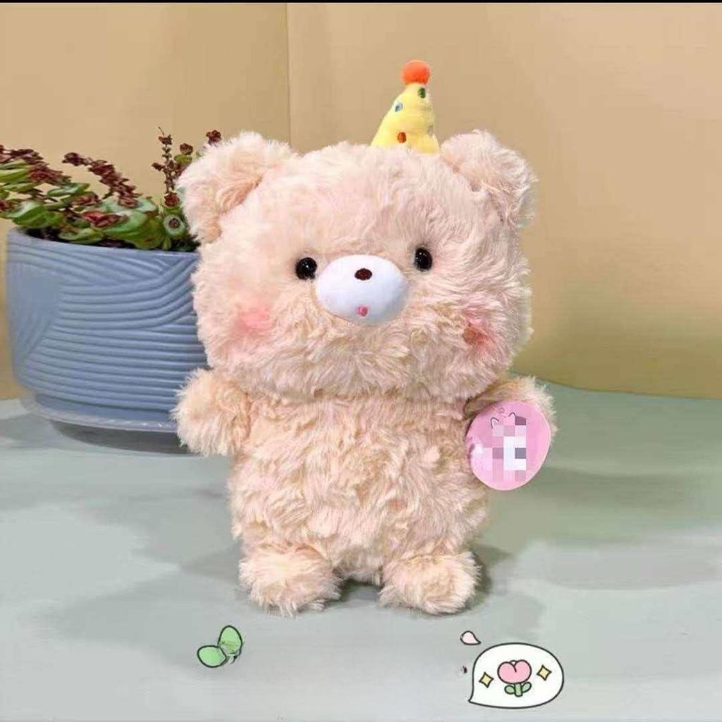 

Плюшевая игрушка-животное с шляпой для детей и коллекционеров PinkBear