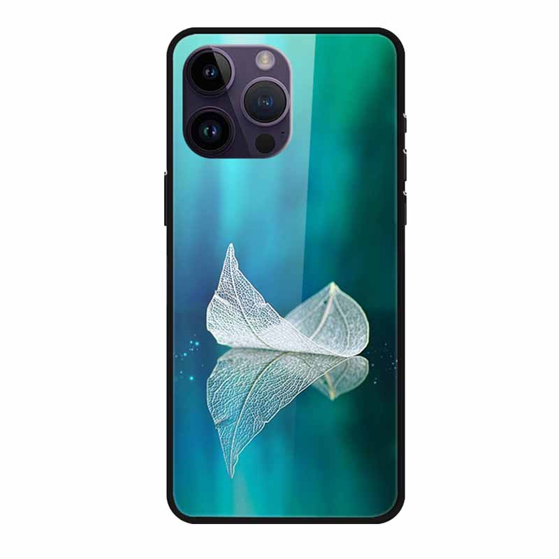 Tempered Glass Case For iphone 15 Pro Max Case Hard Glass Back Cover Soft TPU Bumper For iphone 16 Pro Max Phone Case 16Pro Max