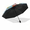 Transportation Theme Automatic Opening Folding Umbrella with 8-Bone Iron Frame - Perfect for Fans, Travelers, Daily Use, and Festive Gifts!1