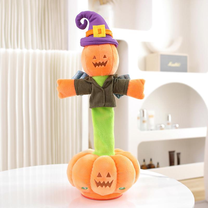 Creative 40cm Electric Plush Dolls Dancing Animals Super Soft Dolls Cartoon Santa Claus Bats Pumpkin Toy Halloween Birthday Gift