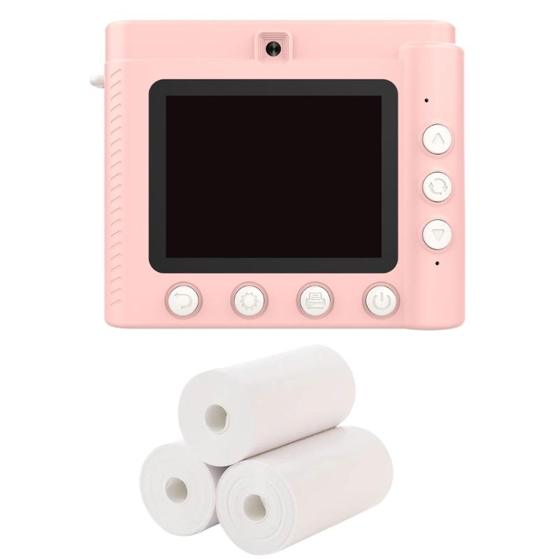 Kids Instants Print Camera Set With 3 Paper Rolls Portable, High Resolution Images, Thermals Printing