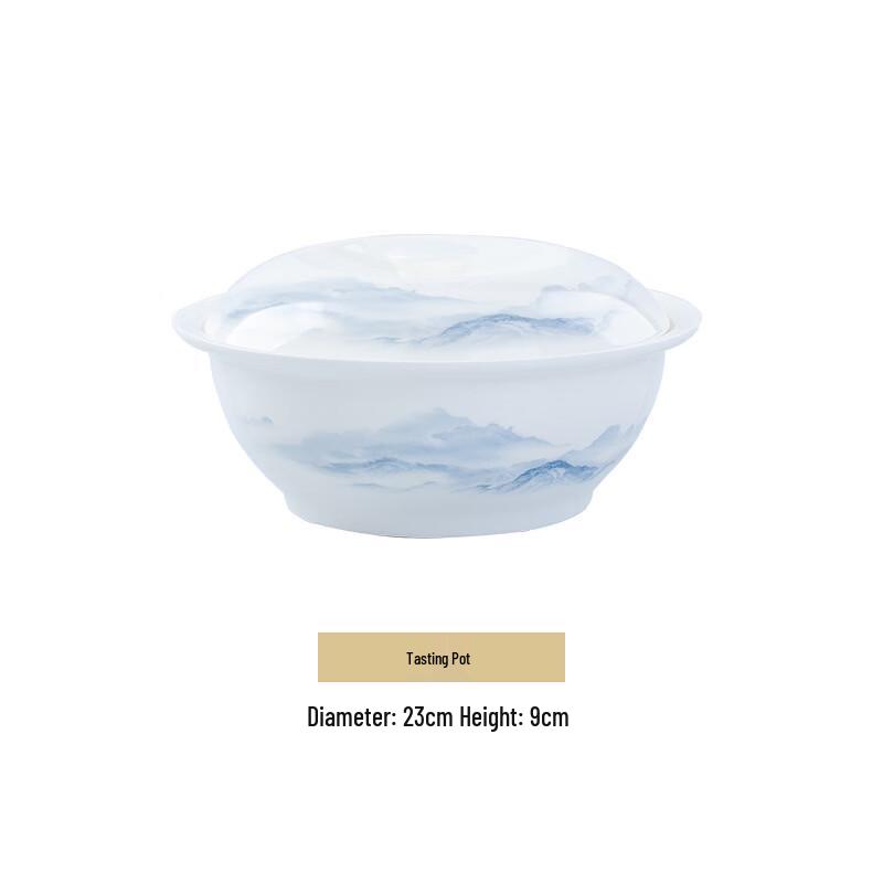 Picturesque Chinese Style Ceramic Stew Pot