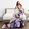 S-SAILOR Anime M-MOON Blankets  Warm Soft Funny Plush Bedding Throws For Children Home Decor Flannel Bedspread Bed Cover