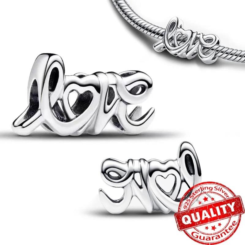 

New 925 Silver Infinity Knot Charm Hearts Beads Safety Chain Fit Bracelets Necklace Women DIY Fine Jewelry