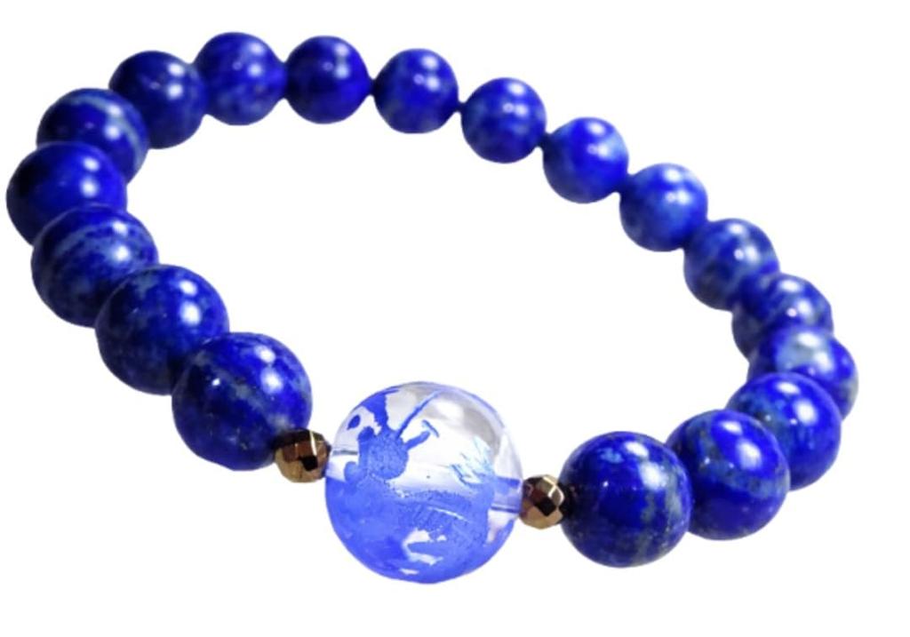 the power of the Dragon to your Seiryu Quartz 14mm Natural Uncolored Lapis Lazuli Power Stone Bracelet for Dragon Natural Stone 10mm Hematite 4mm as a