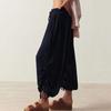 Women Spring Fall Fashion Wardrobe Staple Solid Color Drawstring High-Waisted Bloomers Ankle Pants Trousers