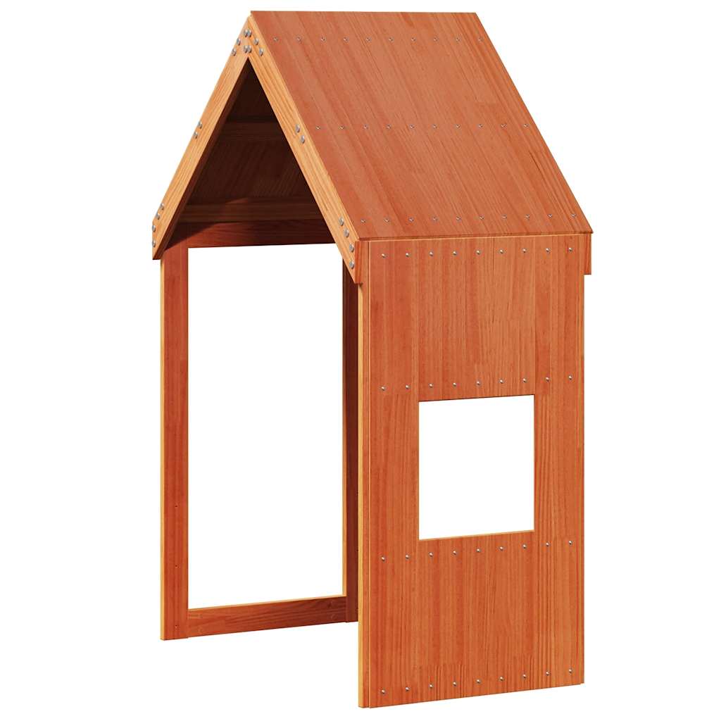 Kids  Bed Canopy Wax Brown 55 X 84 X 132 Cm Solid Wood