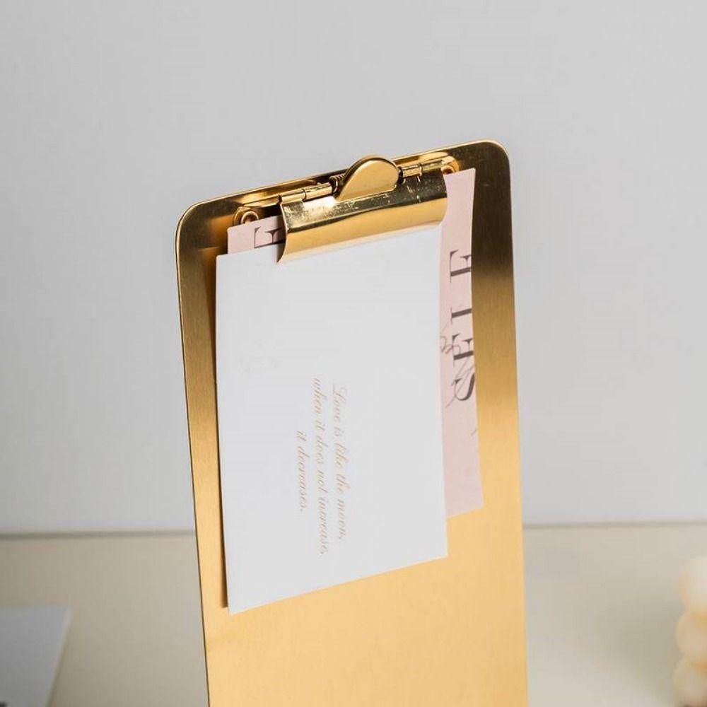 Metal Hard Plate Document Typing Paper Stand Vertical Design Receipt Holders Restaurant Use