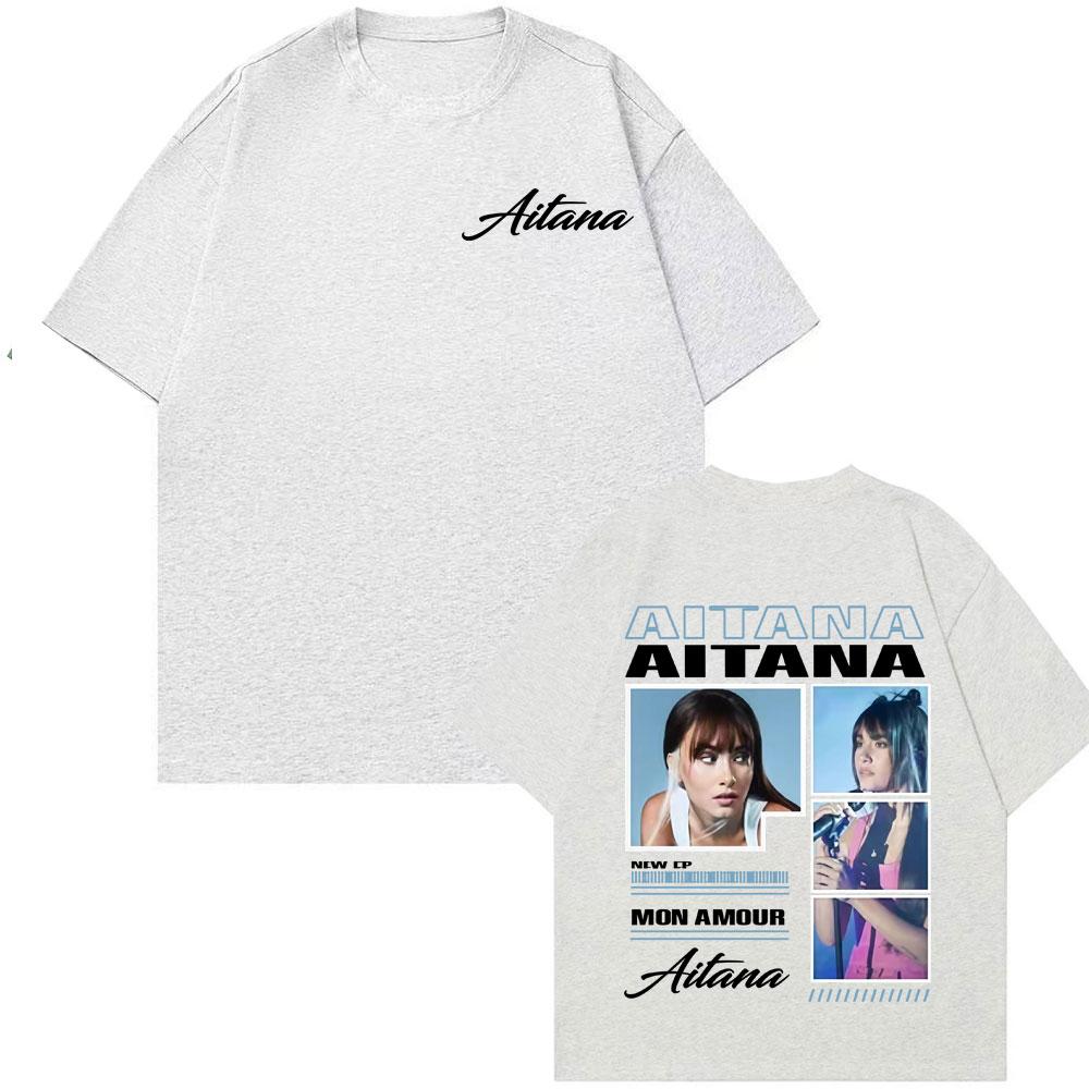Letní zpěvačka Aitana Mercadolibre2026 Album Tour Tričko Pánské Hiphop Retro Bavlna Krátký Rukáv Volné Ležérní Tričko
