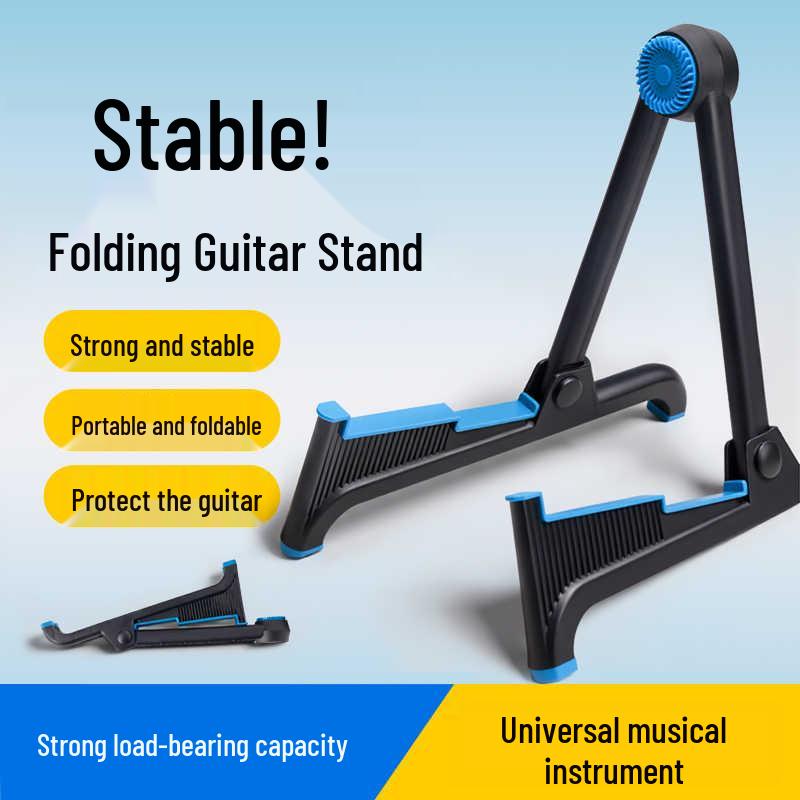 Folding Bakelite Guitar Stand: Portable A-Frame for Electric & Bass
