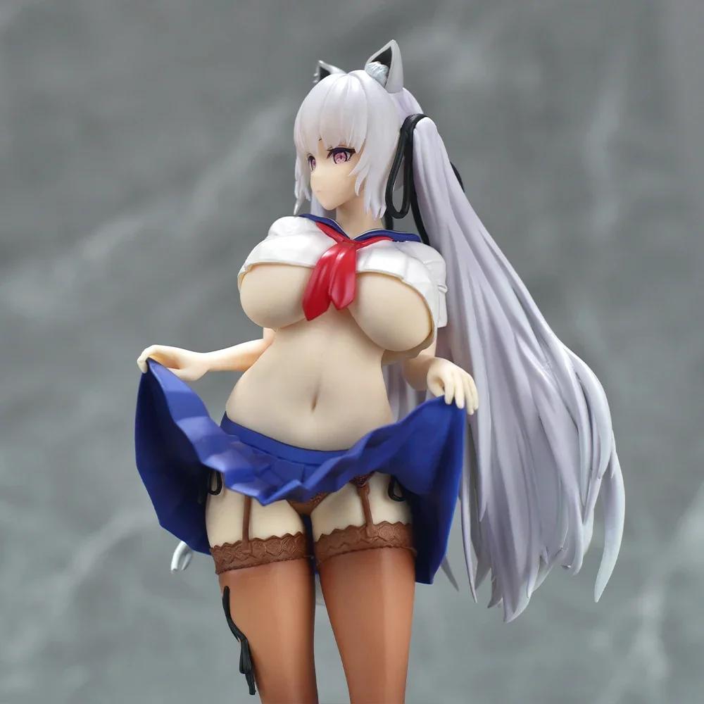 Aixlan Original 26cm Figur Alvina Sexy Doppelzöpfe Mädchen PVC Actionfigur Anime Weihnachtsgeschenk Sammlerfigur