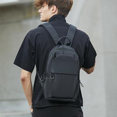 Kleine Herrenrucksäcke Sport Outdoor Mann Schultasche Mode Oxford Tuch Mini Reise Umhängetaschen für Männer Schwarzer Rucksack