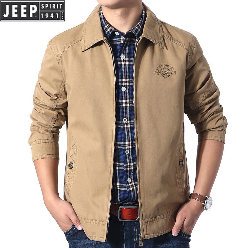

JEEP SPIRIT Men s Autumn Casual Turn-Down Collar Jacket 7229 2XL