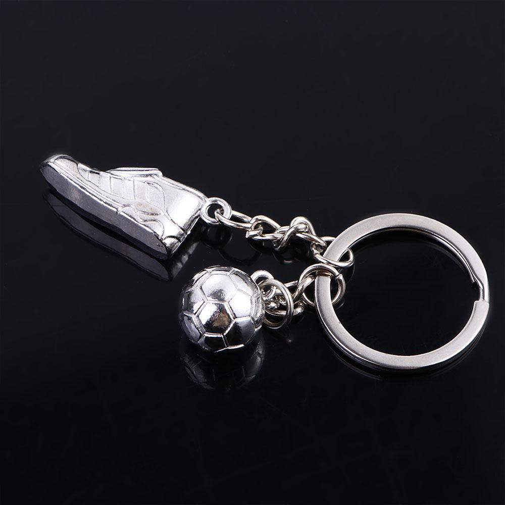 Stainless Steel Sport Hanging Keychain Metal Chain Football Key Chain Soccer Shoes Key Rings