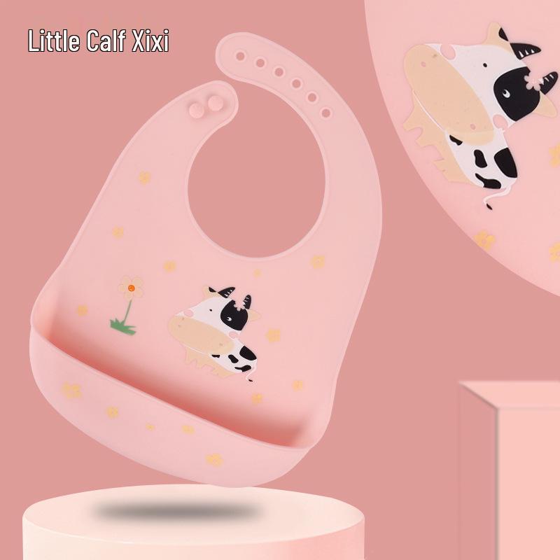 Waterproof Silicone Cartoon Bibs for Babies and Toddlers: Leak-Proof, Food-Grade Meal and Drool Protection