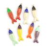 Doreen Box 1 Stück Messing Fisch Anhänger 18 Karat Vergoldet Emaille Fisch Tier Ozean Schmuck Charms für Halskette Zubehör 5,6 cm x 1,5 cm