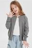 Enfants Boys and Long Crew School Cold Solid School Size 150 Chéris Children's Cardigan, Girls, Knit, Sleeve, 100% Cotton, Neck, Kids' Sweater, Coat,