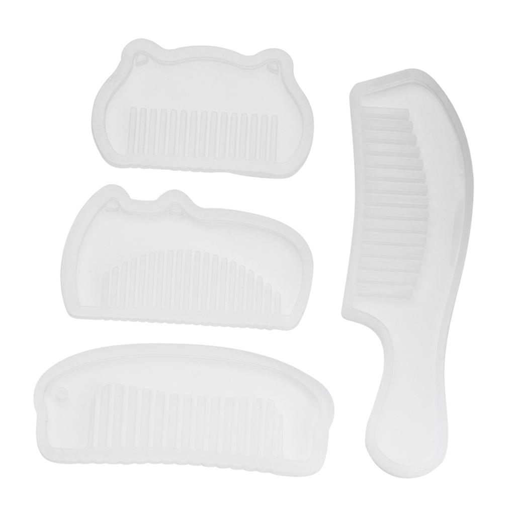 4 Pcs Set Comb Series Silicone Mold DIY Hand Craft Epoxy Resin Jewelry Making Tools