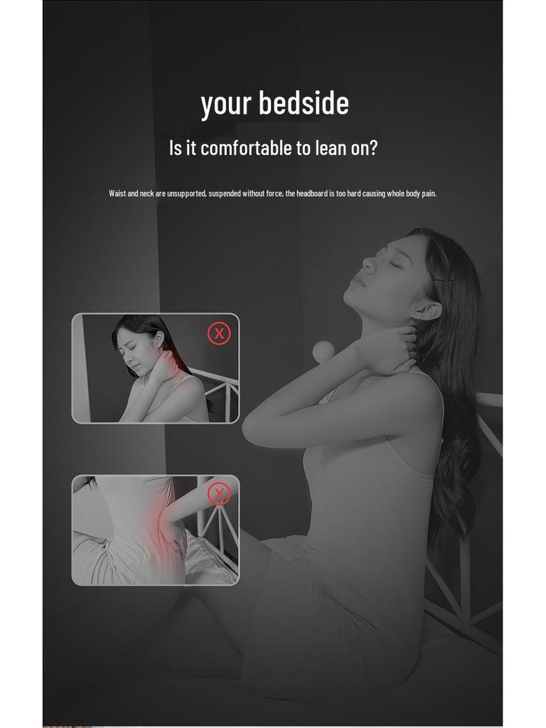 Großes Rückenlehnen-Kopfteilkissen - Weiches Lendenstützkissen für Bett oder Sofa, Ideal für Schwangere & ältere Menschen