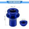 A ABSOPRO Car Gear Shift Knob Adapter M12x1.25 Shifter Boot Retainer Universal Manual Transmission Car Durable Aluminum Alloy Blue