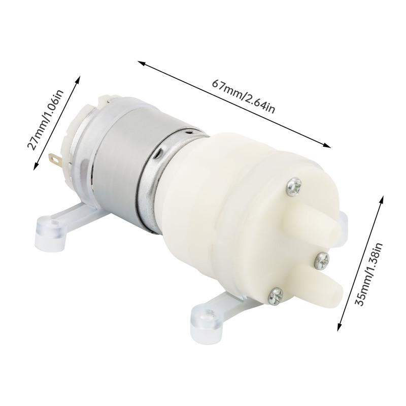 R365 Micro Water Pump Motor DC 12V 1.9L/Min Mini Self Priming Pump Silent Electric Diaphragm Pump for Water Dispenser