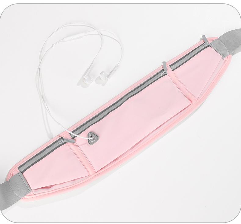 Ultra-Thin Waterproof Lycra Waist Bag with Reflective Zipper for Running