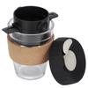 Reusable Drip Coffee Tea Holders Funnel Dripper Portable Stainless Steel Coffee FilterBlack