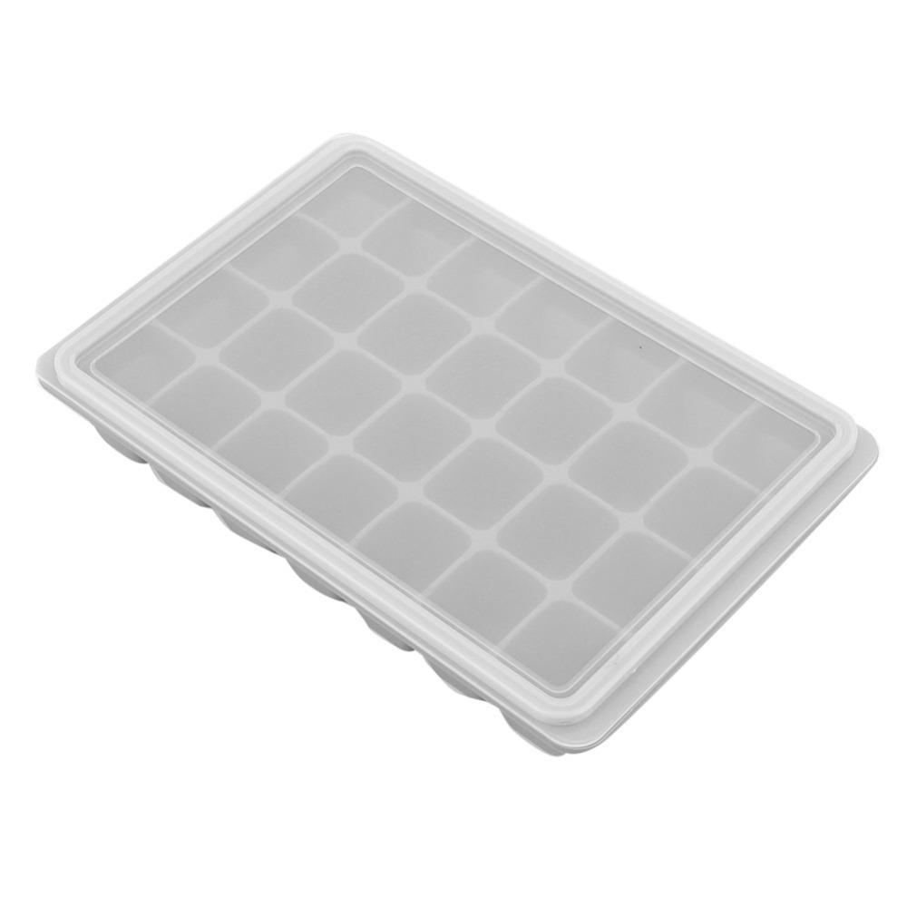 28 Grids Ice Cube Mold With Lid Chocolate Mold DIY Silicone Ice Tray Home