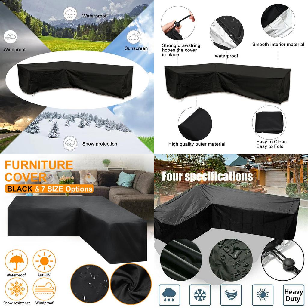 L Shape All Purpose Covers Waterproof Corner Furniture Cover For Corner Sofas And Dining Tables