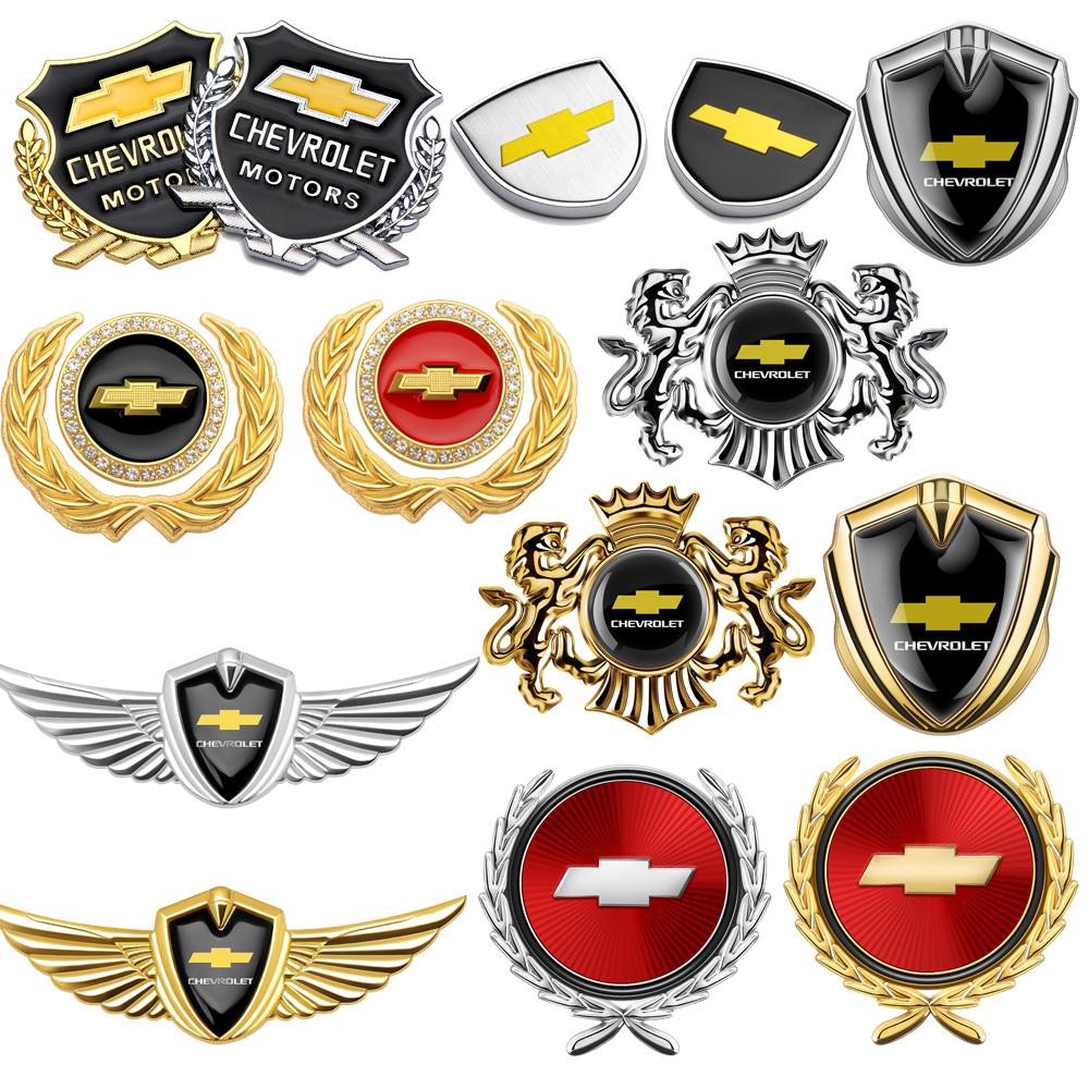 AABHF1 1Pcs Metal Car Emblem Body Trunk Decoration Sticker For Chevrolet Cruze Captiva Lacetti Epica Silverado Trailblazer Colorado