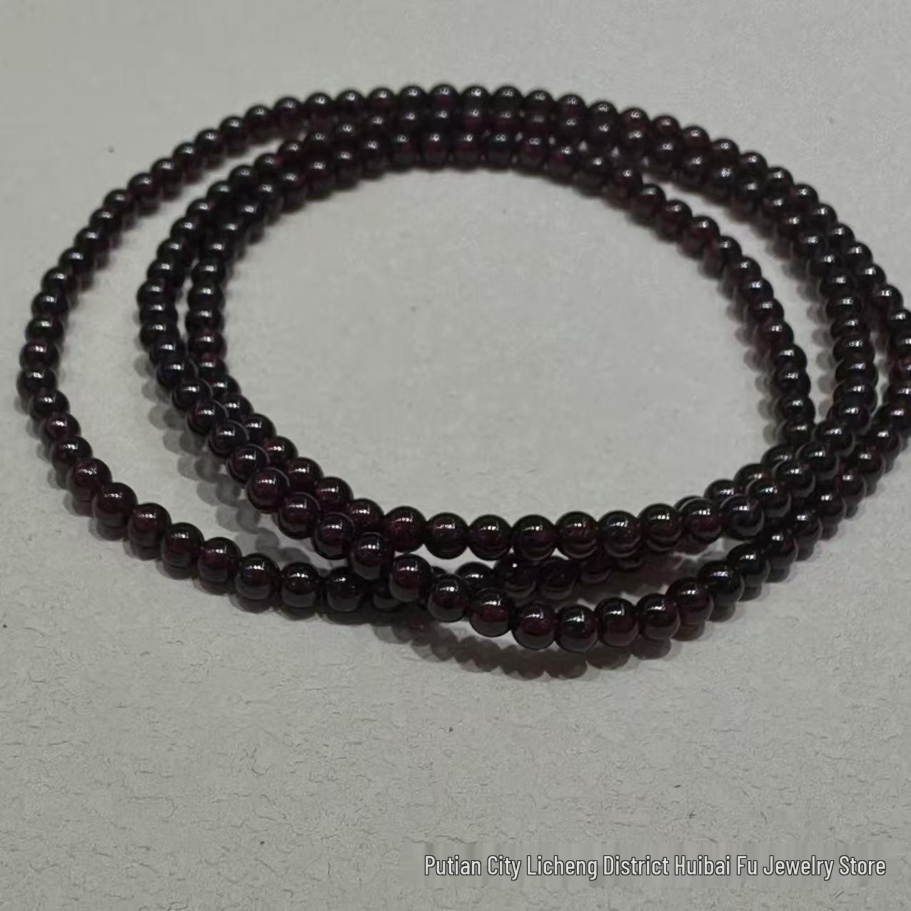 Women s Wine Red Garnet Multi-Strand Bracelet - A Grade, Niche Design, Live Broadcast Gift Natural