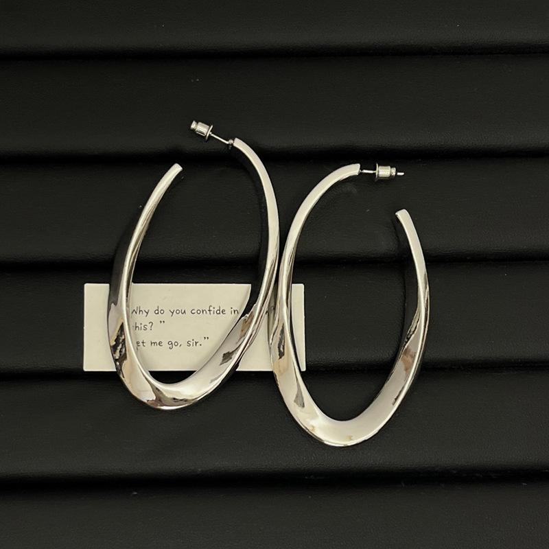 

Металлические Геометрические Овальные Серьги Атмосферные Премиальные Серьги Серьги Модные Серьги Женские