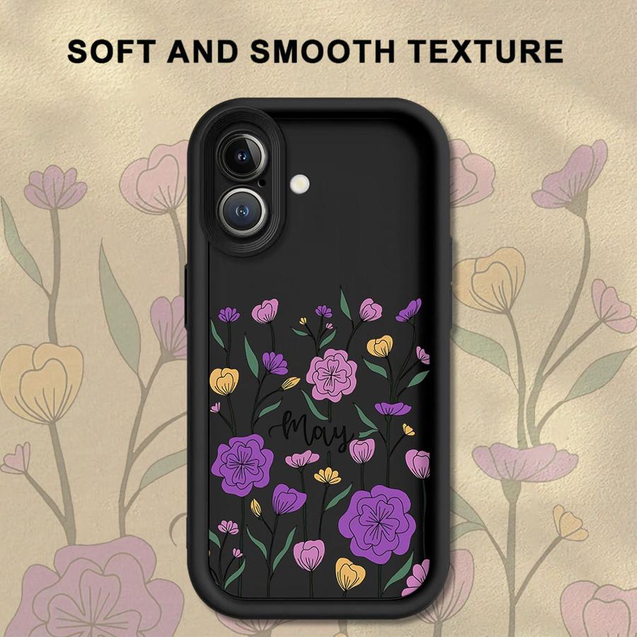 

Чехол Soft Shell для iPhone XR 13 12 11 Pro Max XS Max 17 Air 16e 15 16 14 Plus Лавандовые Цветы iPhone 12