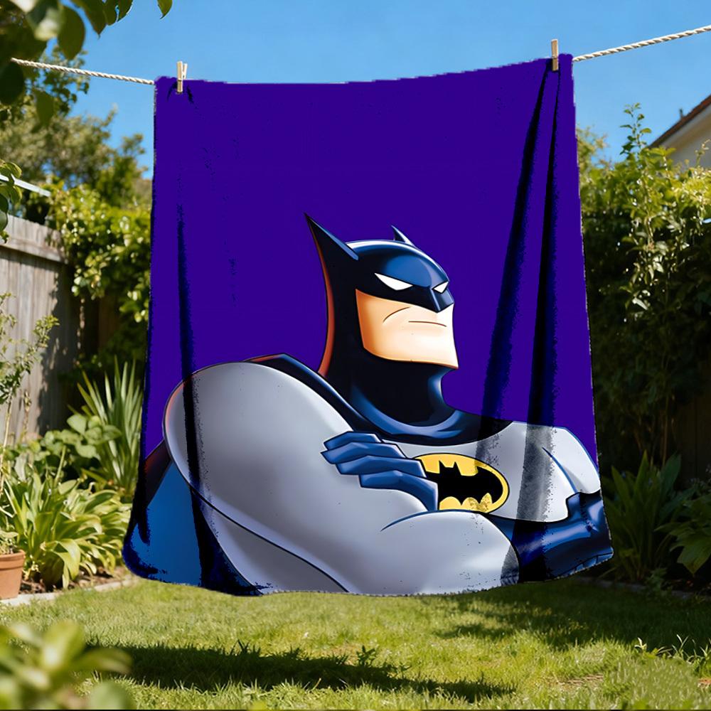 

1pc Batman, Superhero Outdoor Flannel Throw Blanket Soft, Lightweight & Warm for Sofa, Office 80x120cm