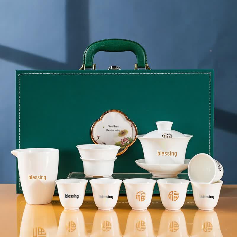 White Porcelain Kung Fu Tea Set