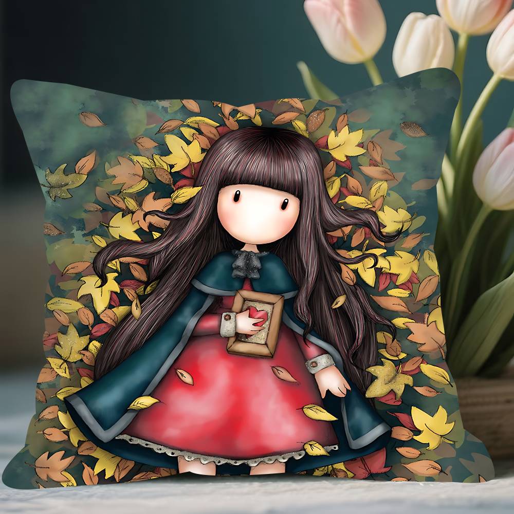 Милая G-Gorjusses S-Santoro Персонализированная наволочка для подушки Декор для детской спальни Вечеринка в диком стиле Наволочка Подарок на день рождения ребенка 12x12Inch