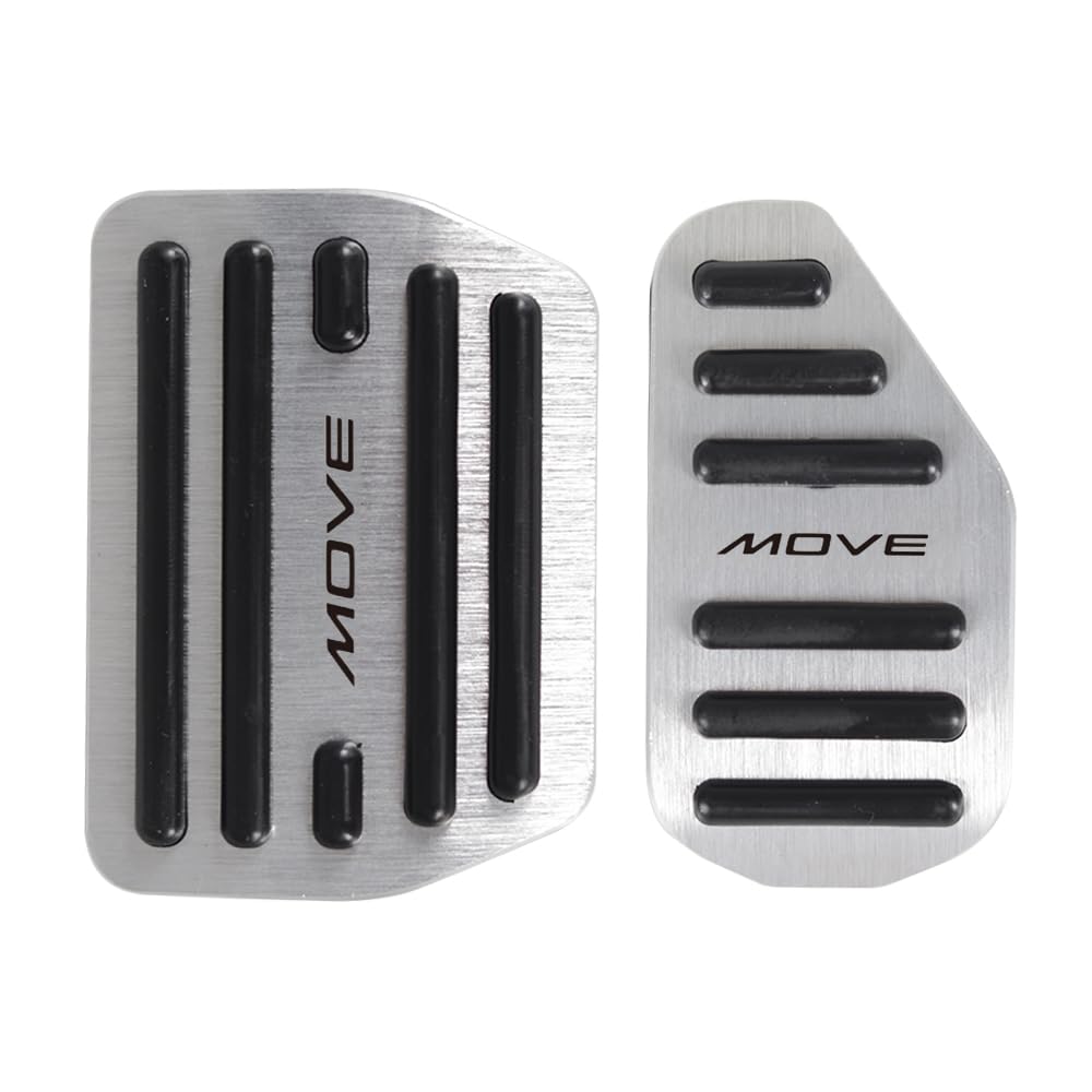 

SAWAKAKI Move LA850S LA860S Dedicated Design Logo Aluminum Accelerator Pedal Brake Pedal Covers of & (Set 2) (Silver)