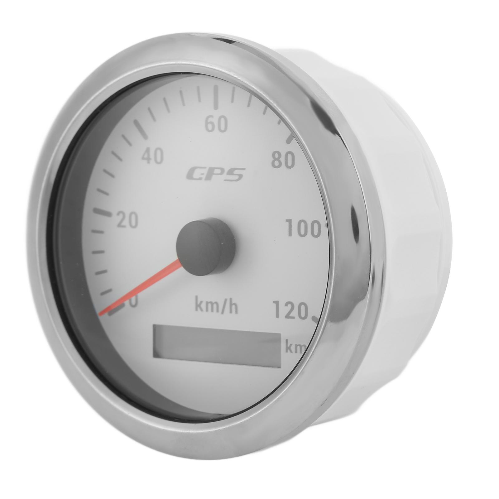 

85мм Морской Автомобильный GPS Спидометр 120 КМ/Ч Спидометр скорости с 7-цветной подсветкой для автомобиля, лодки, автодома, яхтыБелый белый