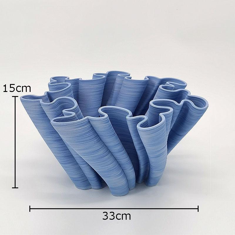 Creative Wrinkled Ceramic Vase Desk Decoration Flower Bud Shape Vases Modern Artificial Flowers Decorative Floral Arrangement