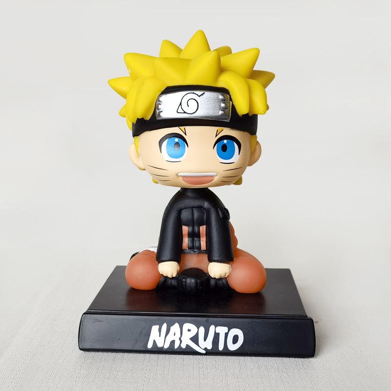 Anime Naruto Figure Uzumaki Naruto Kakashi Sasuke Itachi Car Ornaments Shake Head Cute Action Figure Figures Model Toys Gift